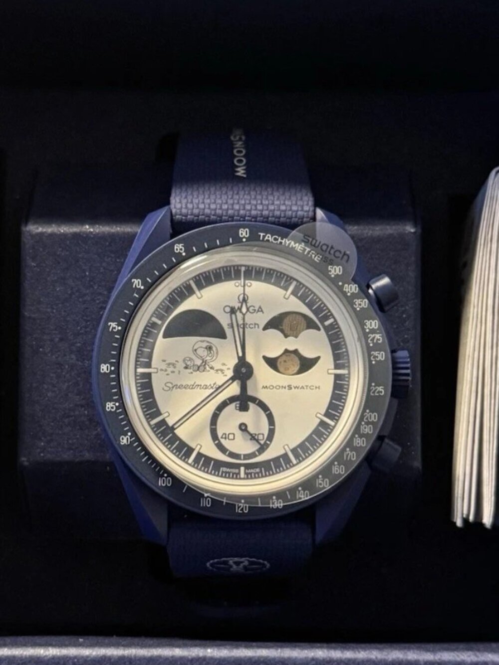 OMEGA x Swatch Mission to Earthphase Moonshine Gold Snoopy Blue